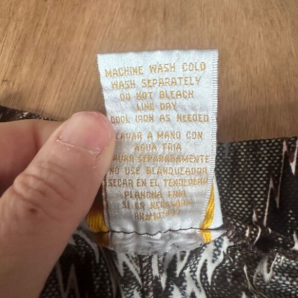 Metro Wear Fall Chevron Maxi Skirt Brown Black L Long Boho Earth Tone - Picture 5 of 5